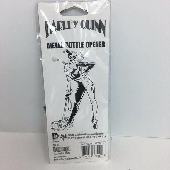 Harley Quinn Metal Bottle Opener DC Comics Batman 5" Villains Superhero Icup New - Picture 10 of 11